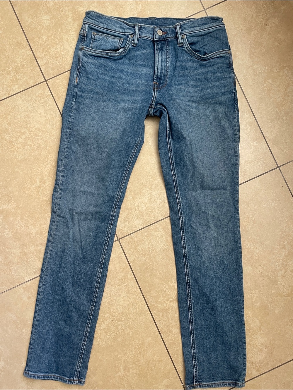 Rising Sun & Co Men's Slim Straight Jeans in Blue Size 32/34
